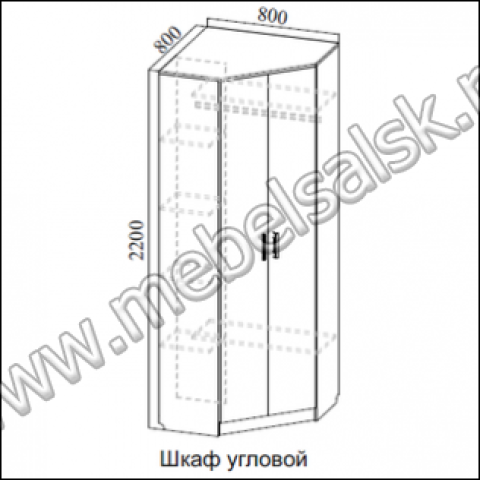 Шкаф угловой Консул-2 